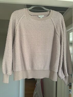 Allison Joy Women's Soft Blush Bouclé Crewneck Sweater